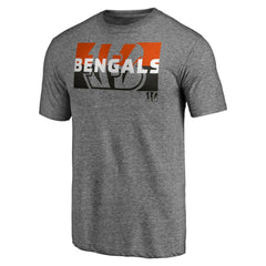 Cincinnati Bengals Square Off Tri-Blend T-Shirt - Heather Gray T-shirts
