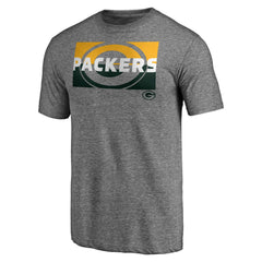 Green Bay Packers Square Off Tri-Blend T-Shirt - Heather Gray T-shirts