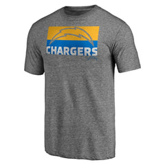 Los Angeles Chargers Square Off Tri-Blend T-Shirt - Heather Gray T-shirts