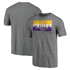 Minnesota Vikings Square Off Tri-Blend T-Shirt - Heather Gray T-shirts