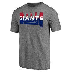 New York Giants Square Off Tri-Blend T-Shirt - Heather Gray T-shirts