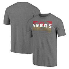 San Francisco 49ers Square Off Tri-Blend T-Shirt - Heather Gray T-shirts