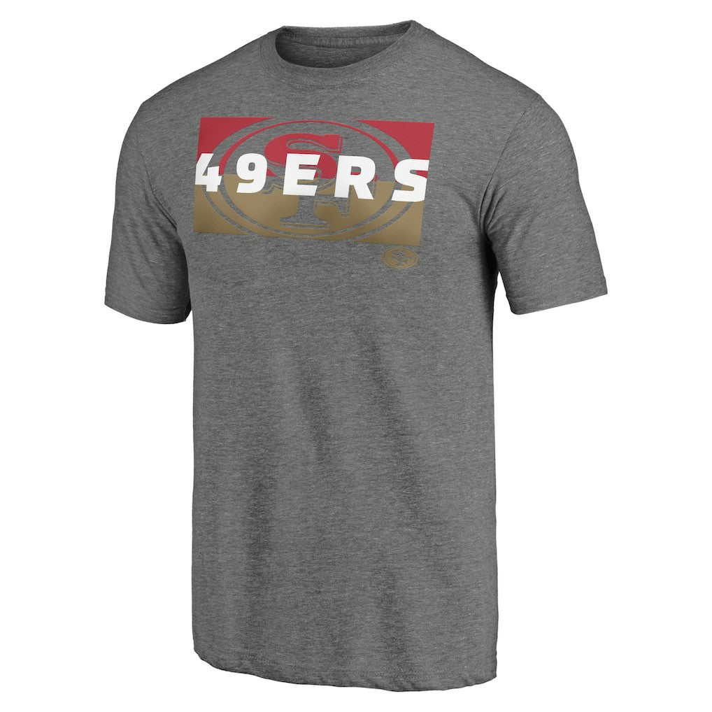 San Francisco 49ers Square Off Tri-Blend T-Shirt - Heather Gray T-shirts