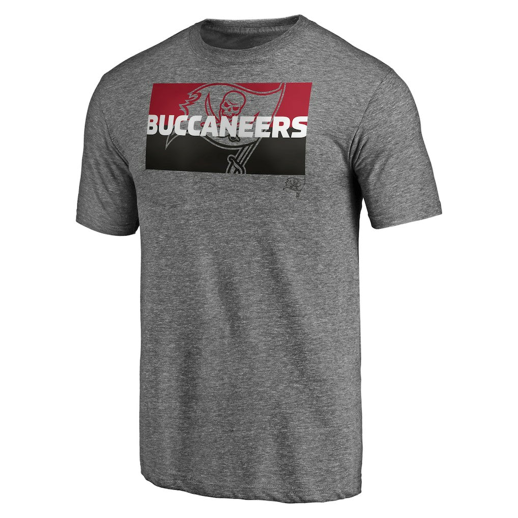 Tampa Bay Buccaneers Square Off Tri-Blend T-Shirt - Heather Gray T-shirts
