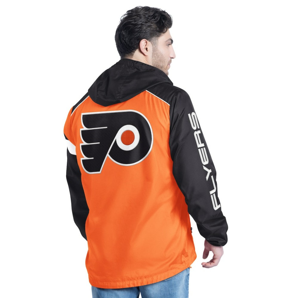 Philadelphia Flyers G-III Sports by Carl Banks Lateral Half-Zip Hoodie Jacket - Orange/Black | US 202575831
