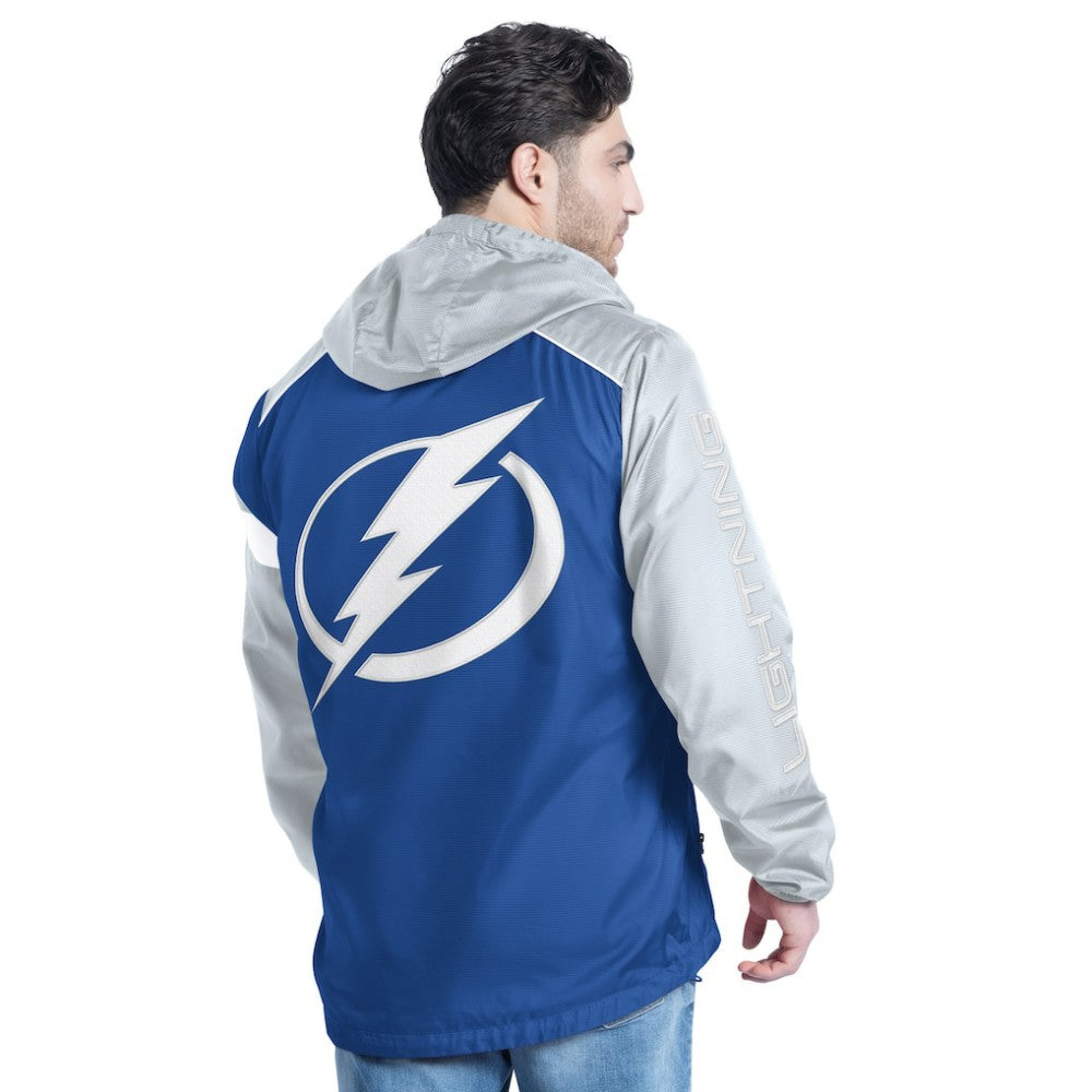 Tampa Bay Lightning G-III Sports by Carl Banks Lateral Half-Zip Hoodie Jacket - Blue/Gray | US 202575842