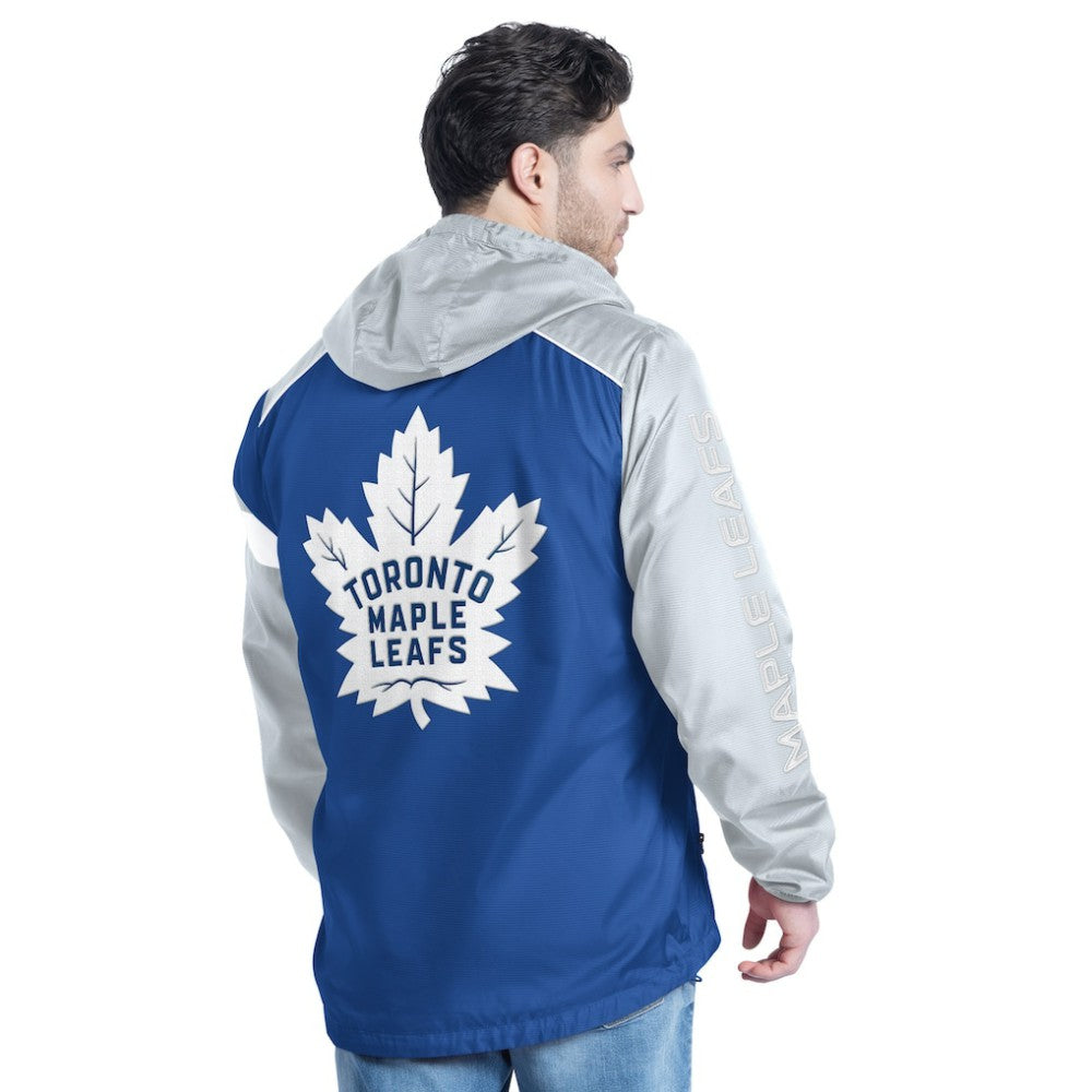 Toronto Maple Leafs G-III Sports by Carl Banks Lateral Half-Zip Hoodie Jacket - Blue/Gray | US 202575843