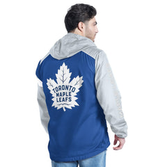 Toronto Maple Leafs G-III Sports by Carl Banks Lateral Half-Zip Hoodie Jacket - Blue/Gray | US 202575843