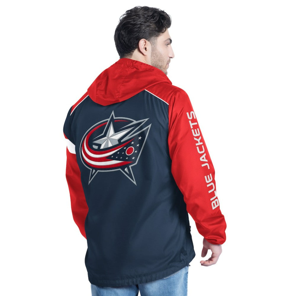 Columbus Blue Jackets G-III Sports by Carl Banks Lateral Half-Zip Hoodie Jacket - Navy/Red | US 202575845