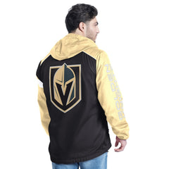 Vegas Golden Knights G-III Sports by Carl Banks Lateral Half-Zip Hoodie Jacket - Black/Gold | US 202575846
