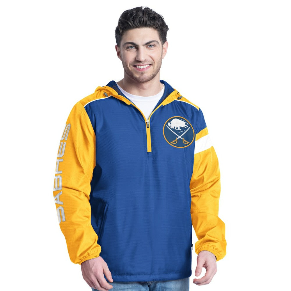 Buffalo Sabres G-III Sports by Carl Banks Lateral Half-Zip Hoodie Jacket - Royal/Gold | US 202575851