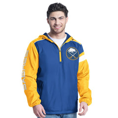 Buffalo Sabres G-III Sports by Carl Banks Lateral Half-Zip Hoodie Jacket - Royal/Gold | US 202575851