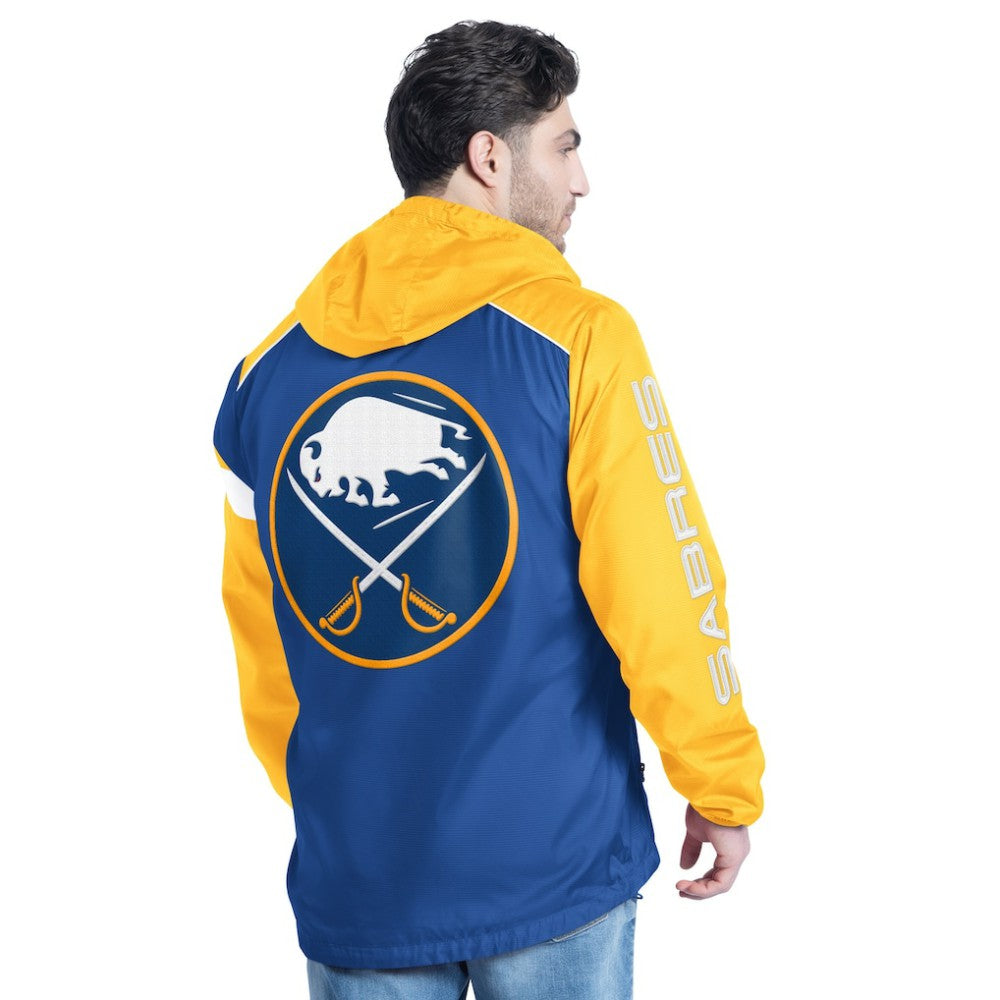 Buffalo Sabres G-III Sports by Carl Banks Lateral Half-Zip Hoodie Jacket - Royal/Gold | US 202575851