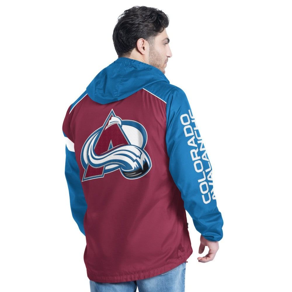 Colorado Avalanche G-III Sports by Carl Banks Lateral Half-Zip Hoodie Jacket - Burgundy/Navy | US 202575852