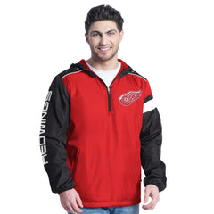 Detroit Red Wings G-III Sports by Carl Banks Lateral Half-Zip Hoodie Jacket - Red/Black | US 202575853
