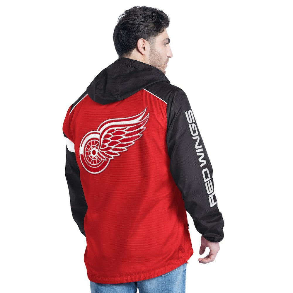 Detroit Red Wings G-III Sports by Carl Banks Lateral Half-Zip Hoodie Jacket - Red/Black | US 202575853