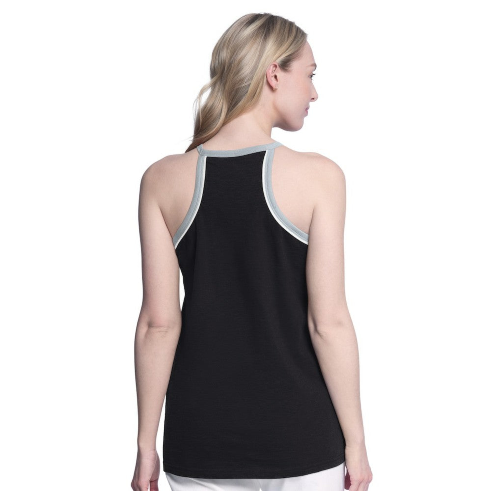 Los Angeles Kings G-III 4Her by Carl Banks Women's Curveball Racerback Scoop Neck Slub Tank Top - Black | US 202575925