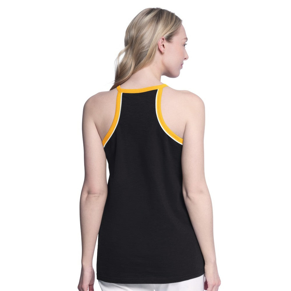 Pittsburgh Penguins G-III 4Her by Carl Banks Women's Curveball Racerback Scoop Neck Slub Tank Top - Black | US 202575931