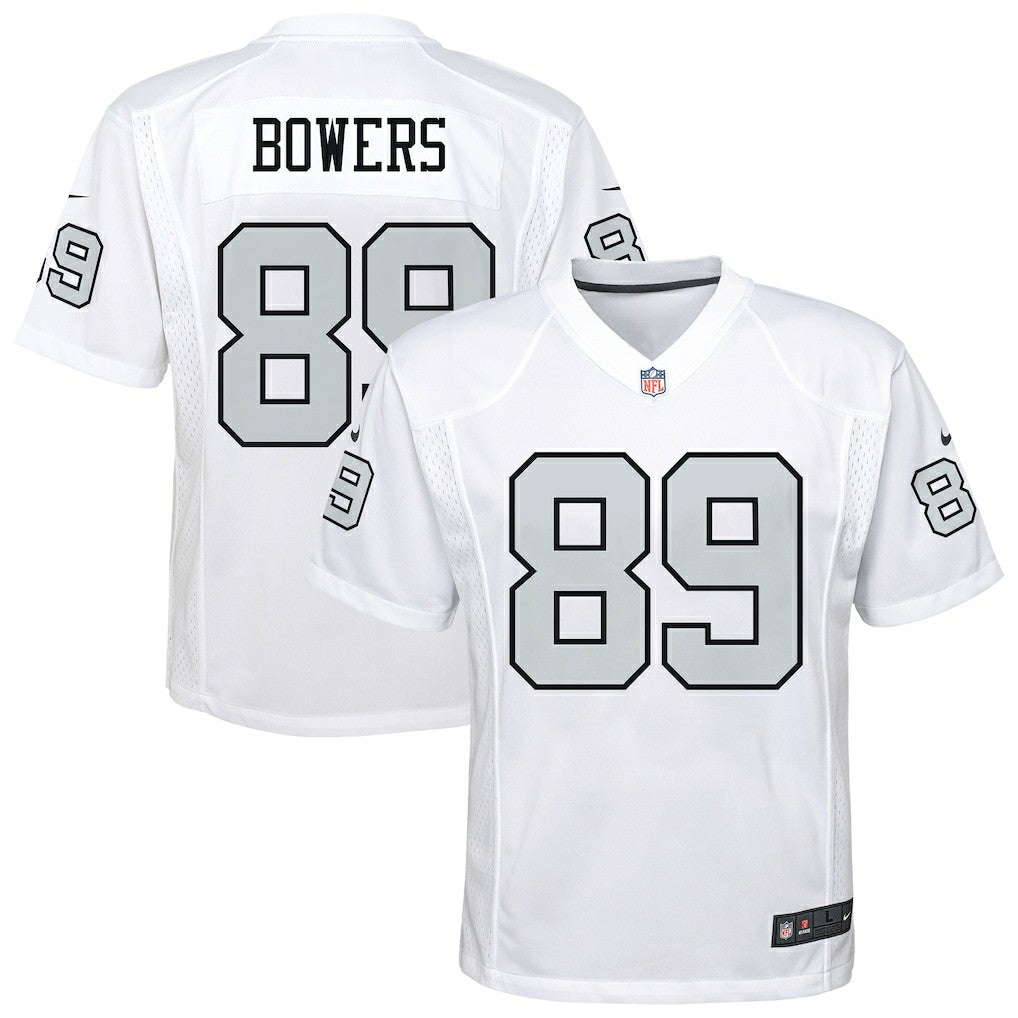 Brock Bowers Las Vegas Raiders Youth Alternate Game Jersey - White Jerseys
