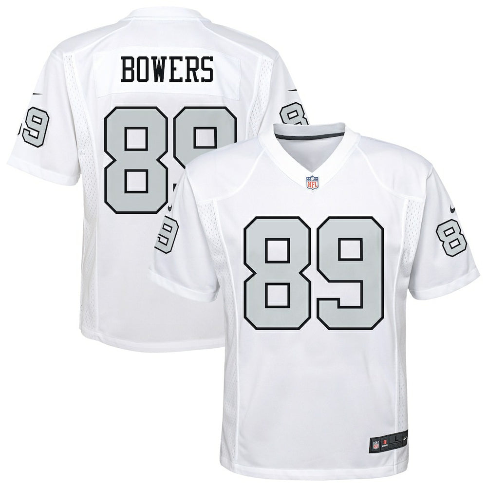 Brock Bowers Las Vegas Raiders Youth Alternate Game Jersey - White Jerseys
