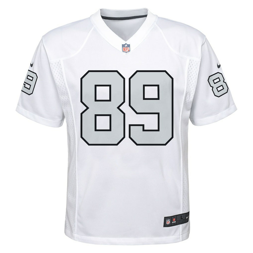 Brock Bowers Las Vegas Raiders Youth Alternate Game Jersey - White Jerseys
