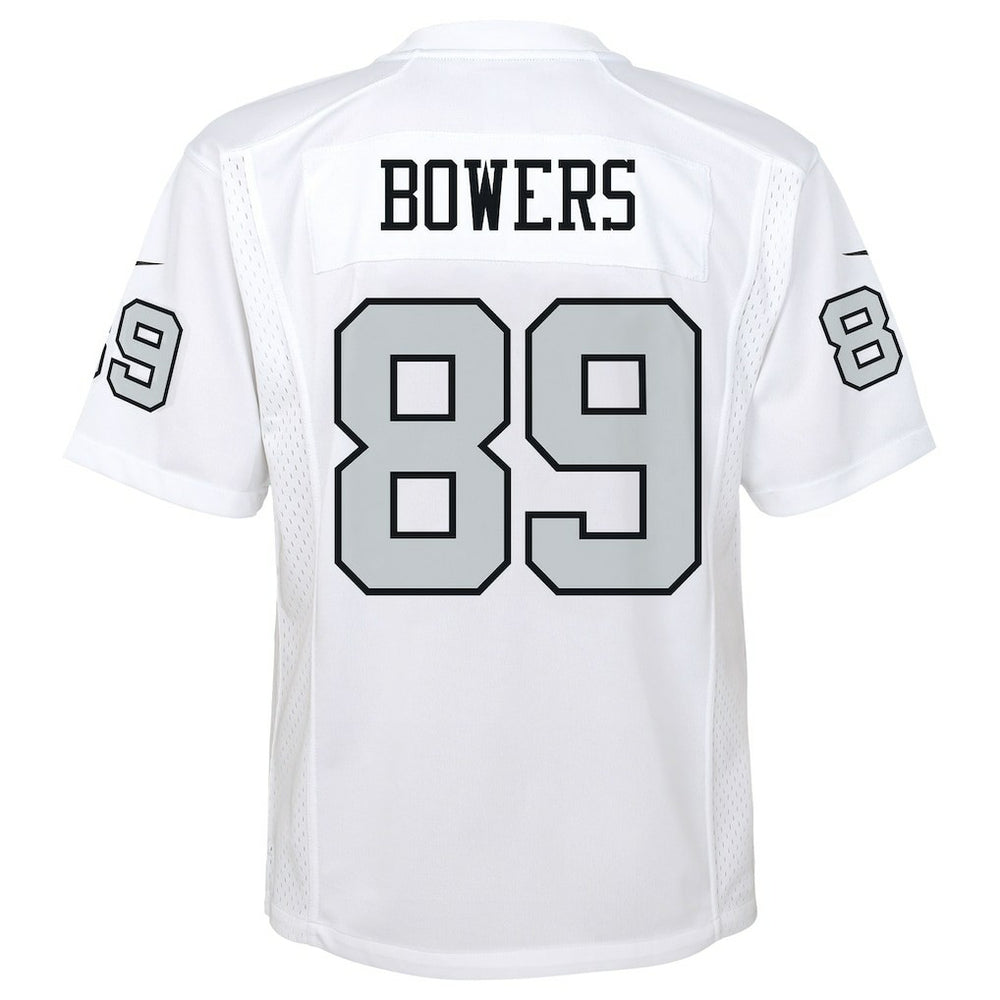 Brock Bowers Las Vegas Raiders Youth Alternate Game Jersey - White Jerseys