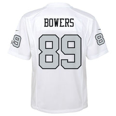 Brock Bowers Las Vegas Raiders Youth Alternate Game Jersey - White Jerseys