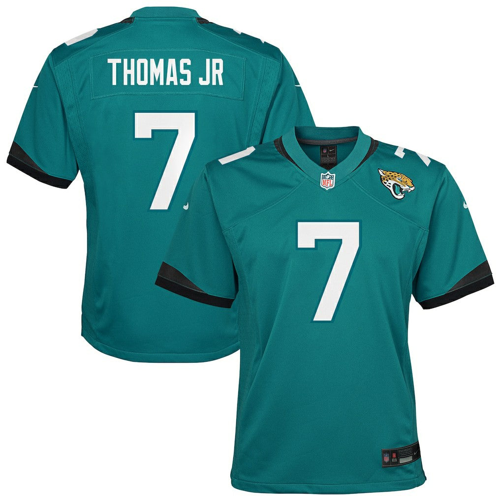 Brian Thomas Jr. Jacksonville Jaguars Youth Team Game Jersey - Teal Jerseys