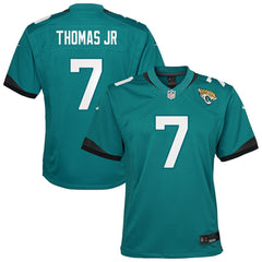 Brian Thomas Jr. Jacksonville Jaguars Youth Team Game Jersey - Teal Jerseys