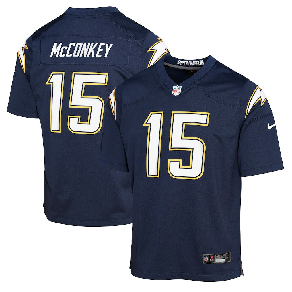 Ladd McConkey Los Angeles Chargers Youth Alternate Super Chargers Game Player Jersey - Navy Jerseys