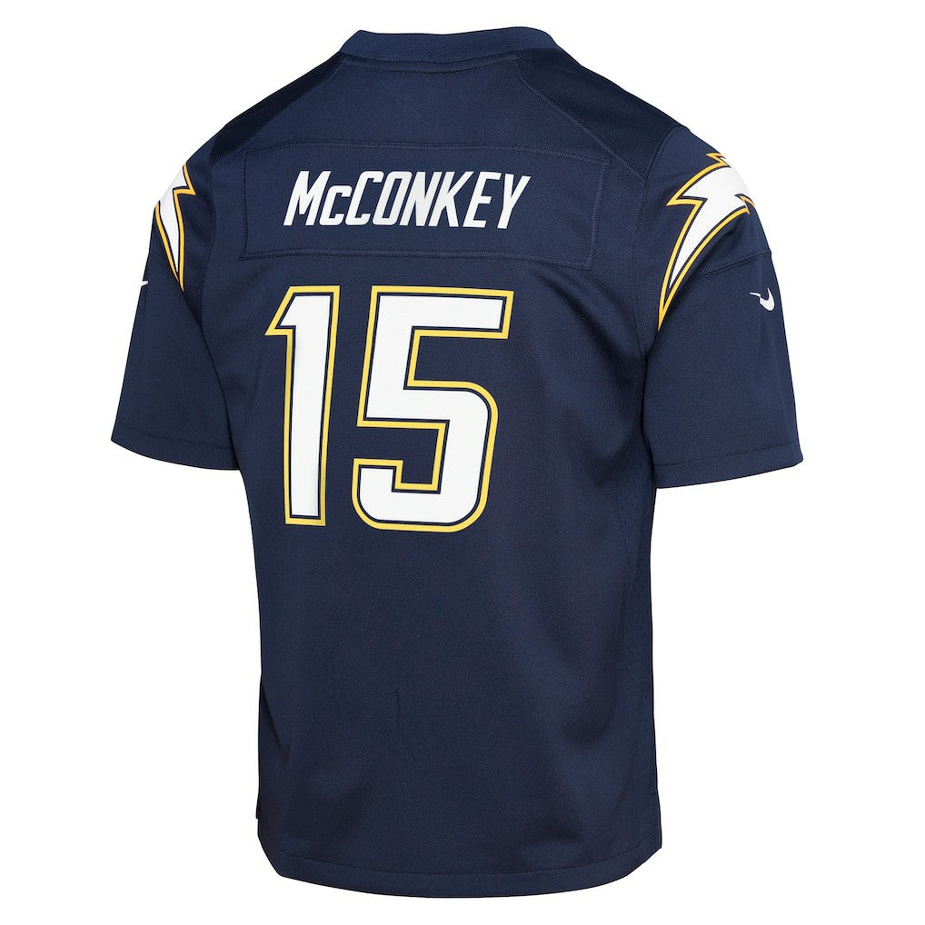 Ladd McConkey Los Angeles Chargers Youth Alternate Super Chargers Game Player Jersey - Navy Jerseys