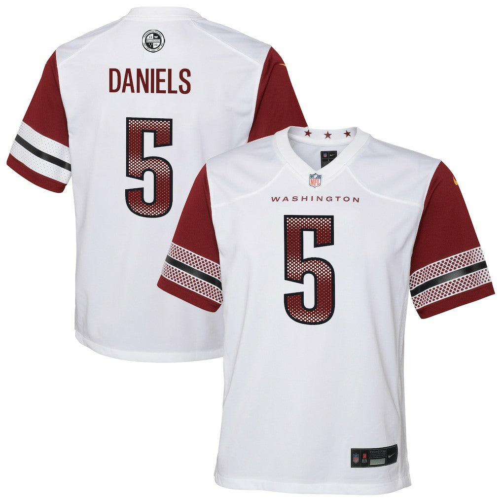 Jayden Daniels Washington Commanders Youth Game Jersey - White Jerseys