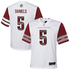Jayden Daniels Washington Commanders Youth Game Jersey - White Jerseys