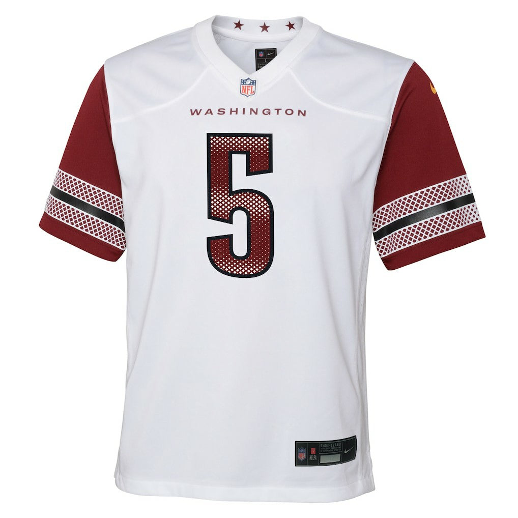 Jayden Daniels Washington Commanders Youth Game Jersey - White Jerseys