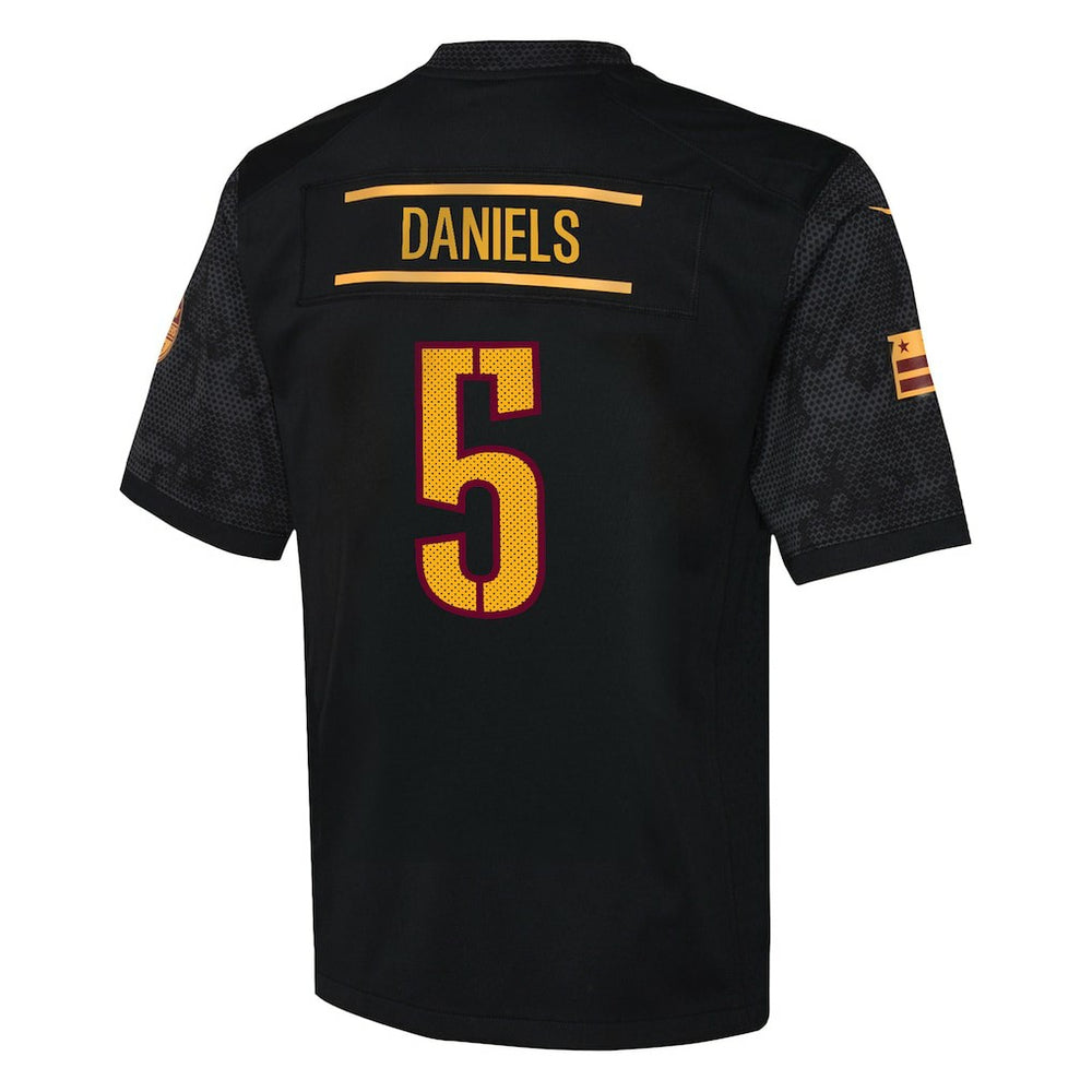Jayden Daniels Washington Commanders Youth Alternate Game Jersey - Black Jerseys