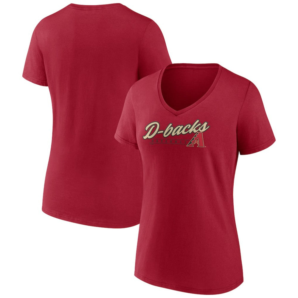 Arizona Diamondbacks Women's One And Only V-Neck T-Shirt - Red T-shirts