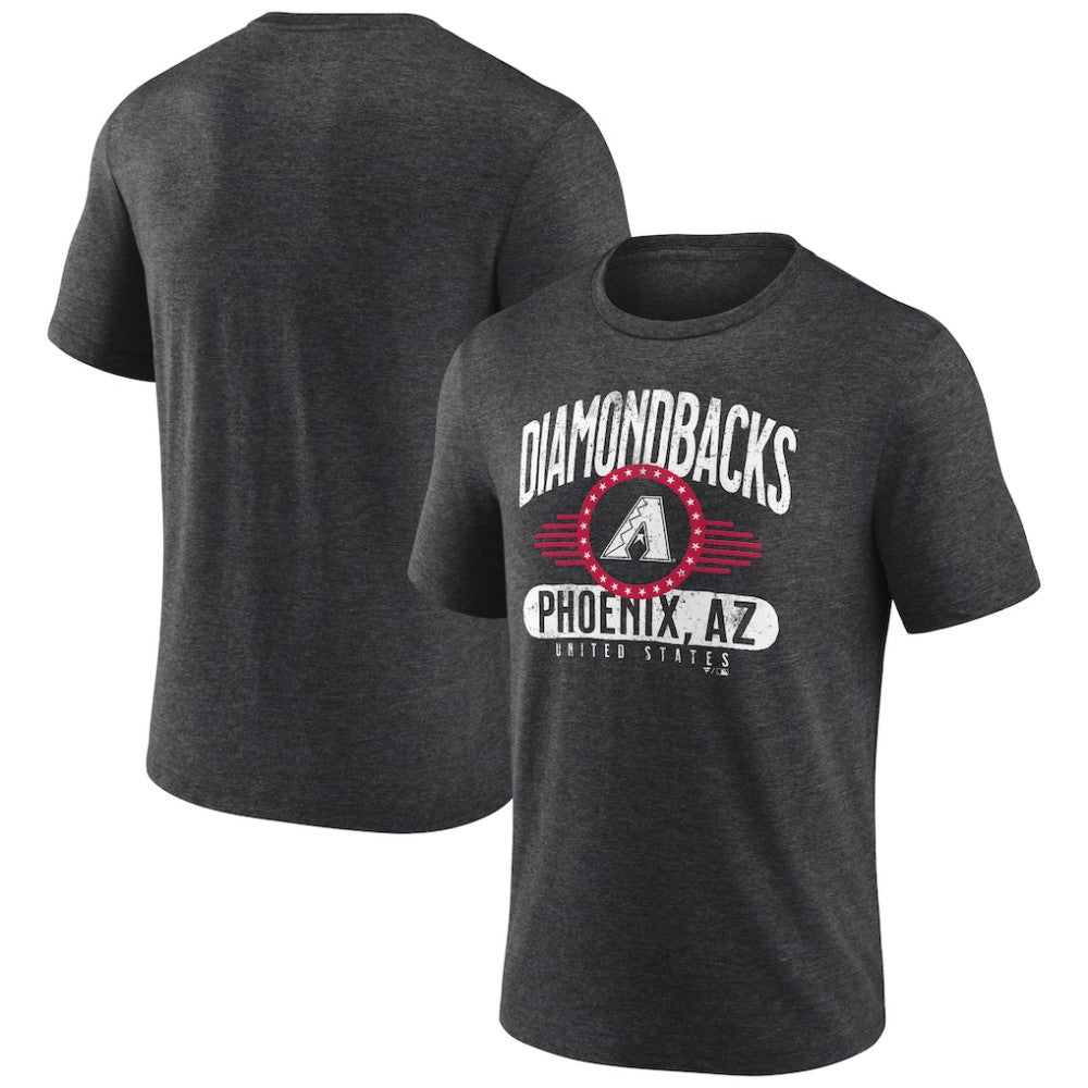 Arizona Diamondbacks Badge of Honor Tri-Blend T-Shirt - Charcoal T-shirts