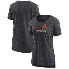 Arizona Diamondbacks Women's Practice Time Tri-Blend T-Shirt - Gray T-shirts