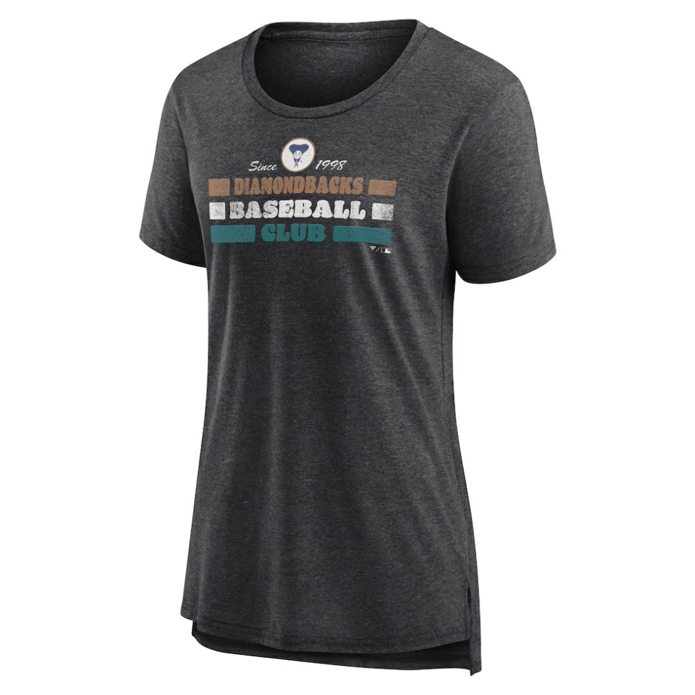 Arizona Diamondbacks Women's Power Swing Tri-Blend T-Shirt - Gray T-shirts