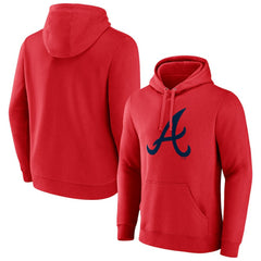 Atlanta Braves Official Logo Pullover Hoodie - Red Hoodies
