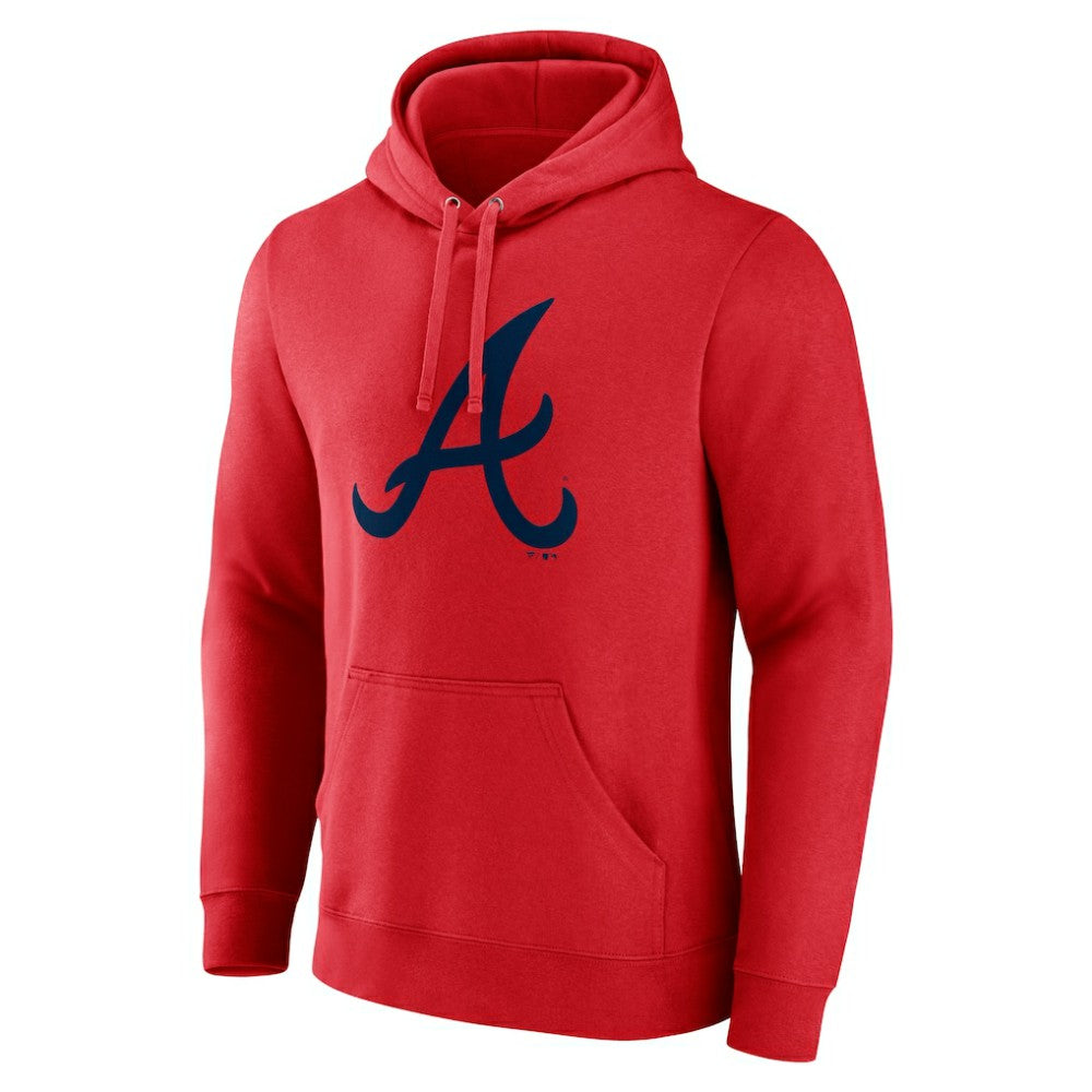 Atlanta Braves Official Logo Pullover Hoodie - Red Hoodies