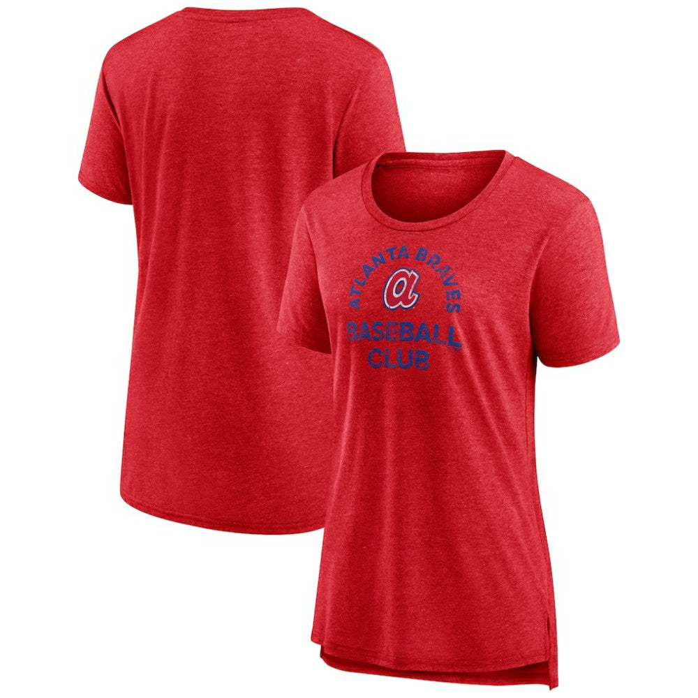 Atlanta Braves Women's Selected First Tri-Blend T-Shirt - Red T-shirts