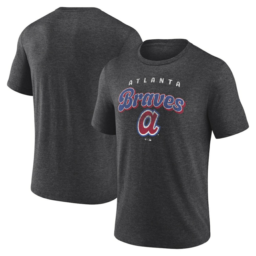 Atlanta Braves Wonderment Tri-Blend T-Shirt - Charcoal T-shirts