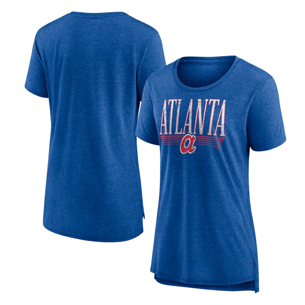 Atlanta Braves Women's Toppler Tri-Blend T-Shirt - Royal T-shirts