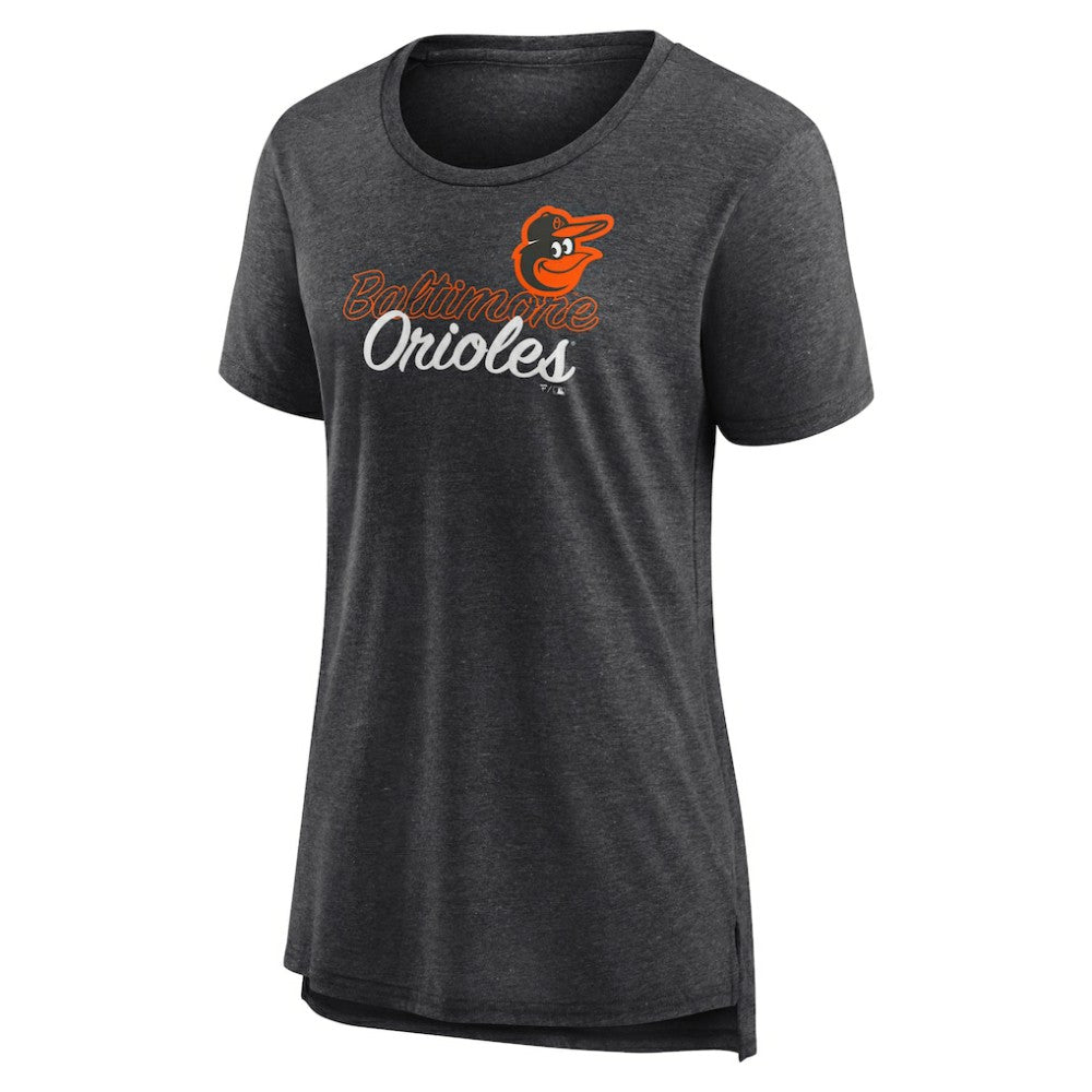 Baltimore Orioles Women's Practice Time Tri-Blend T-Shirt - Gray T-shirts