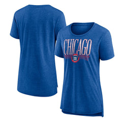 Chicago Cubs Women's Toppler Tri-Blend T-Shirt - Royal T-shirts