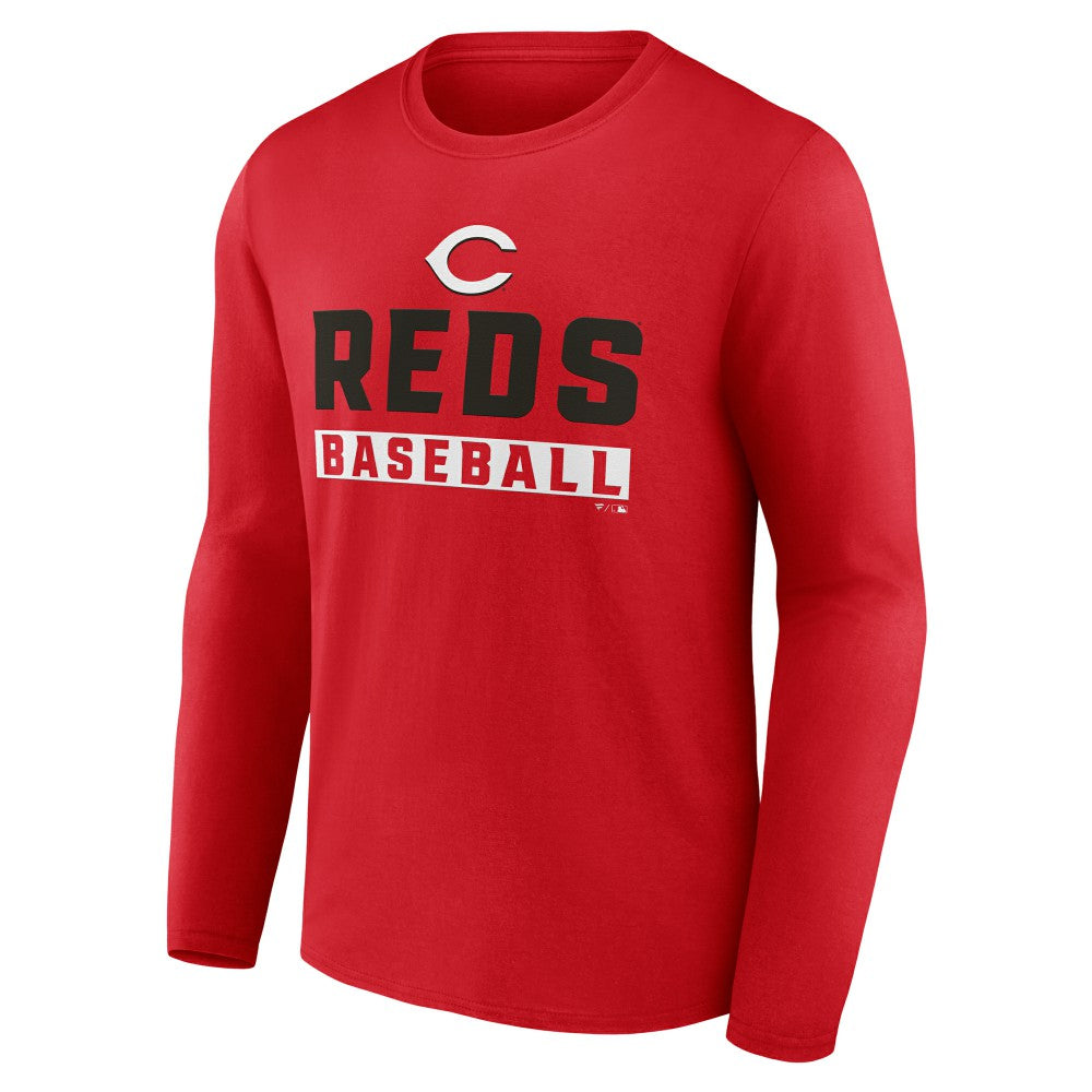Cincinnati Reds Let's Go Long Sleeve T-Shirt - Red T-shirts