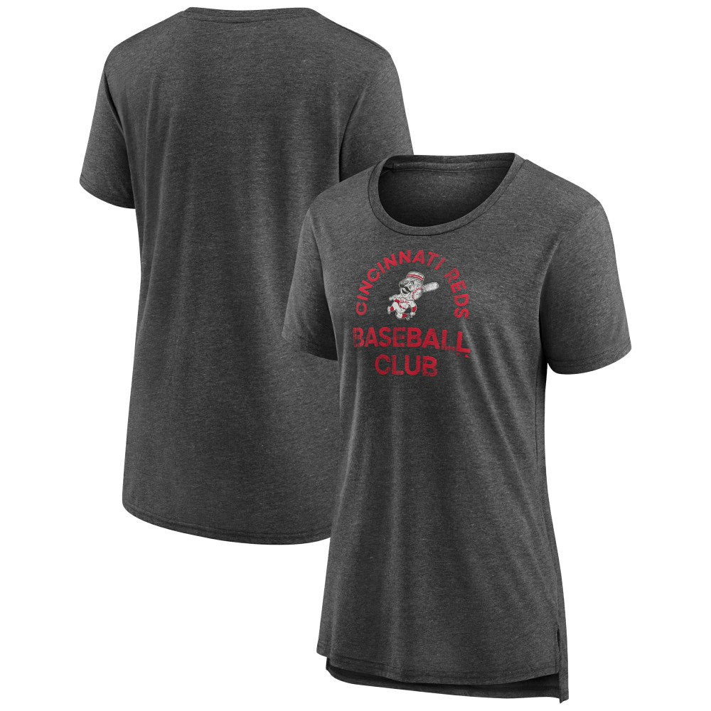 Cincinnati Reds Women's Selected First Tri-Blend T-Shirt - Gray T-shirts