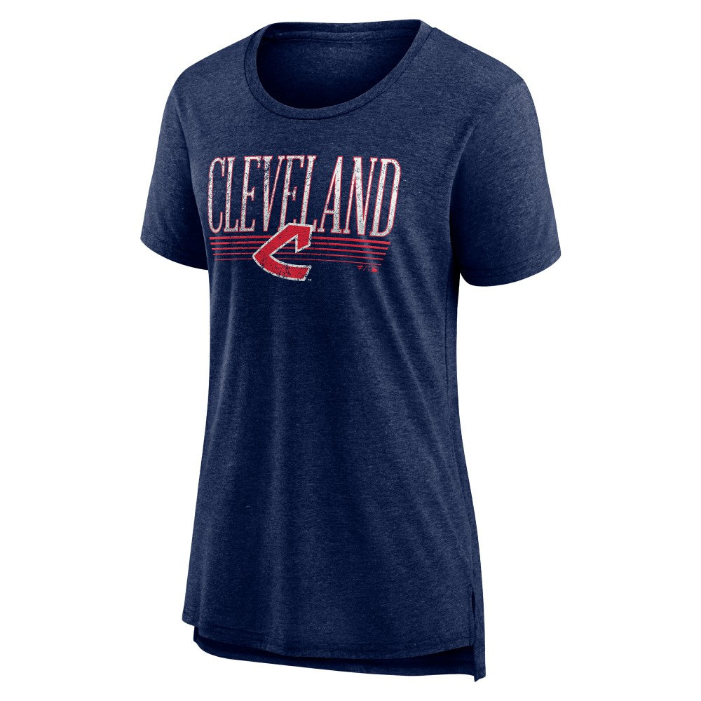 Cleveland Guardians Women's Toppler Tri-Blend T-Shirt - Navy T-shirts