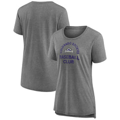 Colorado Rockies Women's Selected First Tri-Blend T-Shirt - Gray T-shirts
